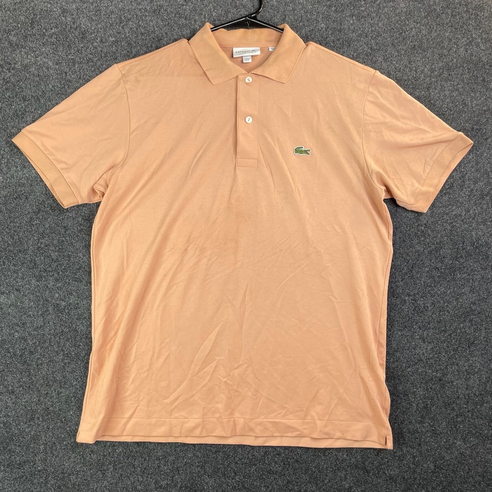 Lacoste L.12.12 Light-Classic Fit Polo Shirt Men's Medium Peach Salmon